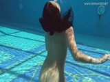 Jessica Lincoln small tatted Russian teen in the pool