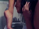 Lesbians in the Bathroom- Hot!