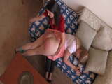 Sorority girl Harley gets a good spanking from Chelsea