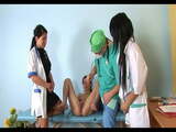 Humiliating gyno examination for three nurses in training