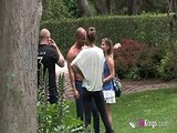 Being famous is great: Antonio finds and fucks a blonde MILF right in the park