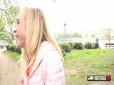 Playful blonde Crystal Caytlin likes sex in public