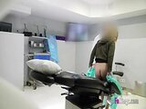 Doctor love fucks his patient while her husband is outside