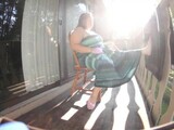 Curious Clover Voyeur Balcony Masturbation