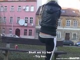 Bitch STOP - Athletic blonde get fucked in the park