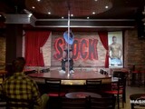 Maskurbate Big Black Cock Strippng at Stock Bar