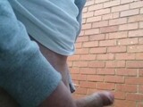 Outdoor jerking - Nearly caught shooting my load!