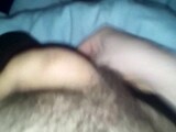 Masturbating my hairy cock