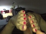 Japanese GF B-day Footjob