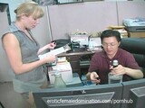 Sexy boss lady has some fun with a bad worker