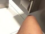 Stroking my BBC in public bathroom at Work!