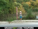 Granny is picked up and fucked