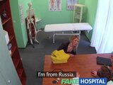 FakeHospital Vocal sexy skinny Russian empties doctors balls on the examination table