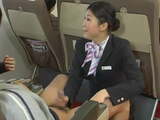 Japanese stewardess handjob - censored