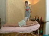 Russian blonde gets a  nice massage