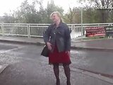 Busty czech MILF fucks hard in taxi