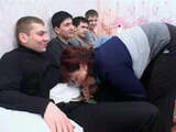 5 russian boys fuck a naughty mature