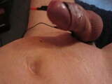 Huge hands free cum shot (electro stimulation)