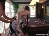 Hot lesbian pool table fuck