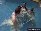 Girls Out West - Lesbian pool orgy