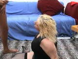 Big blonde chick gets her face fucked good DTD