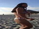 sexy mature brazilian woman dance in the beach 