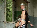 BDSM chained boy is   beaten, dominated cute twinks