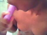 Homemade vid: African American girl VIBRATOR and Shower show