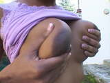 Black girl with big boobs Shi Reeves decided to taste white meat this time