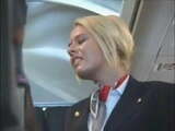 Stewardess Handjob and Blowjob