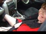 Granny anal dogging in a car