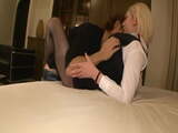 Pantyhose hotel room bang