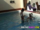 brunoymaria orgia swinger en la piscina