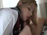 blonde girl japanese school girl uniform 