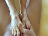 Misshotwife - CBT Footjob for Husband