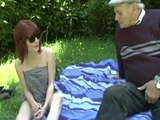 Older guy finds young girl in the park !