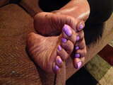 Mature ebony feet