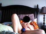 Horny pregnant wife mastubates