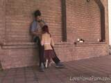 Nasty redhead shagged from behind by her man