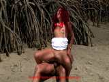 Hot Redhead Gets Rammed On Beach