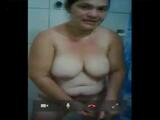 Woman in bath with sadomaso pleasure