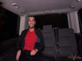 Blonde rescued from wierd taxi driver choose van with stranger & fuck only